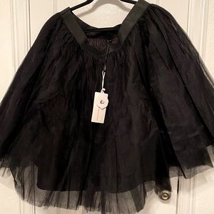 NWT black mini tulle skirt
